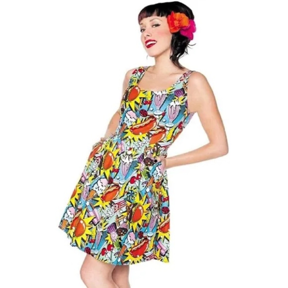 ModCloth Folter Pop Art Snack Attack  Dress